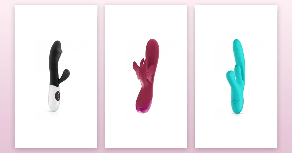Vibromasseurs rabbit : Vibromasseur Rabbit Elya noir, Vibro rabbit Butterfly Love, Vibro rabbit va-et-vient + tapping Point G Lisa