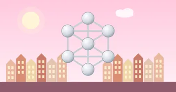 Illustration : l'Atomium et les façades de Bruxelles